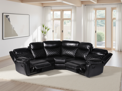 Mya Recliner Sofa Black Large Corner from Dreamy - sofa with free Isle of Man and UK delivery