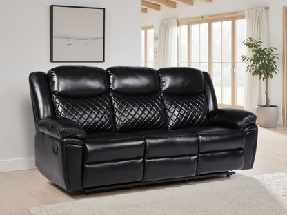 Mya Recliner Sofa Black 3 Seater from Dreamy - sofa with free Isle of Man and UK delivery