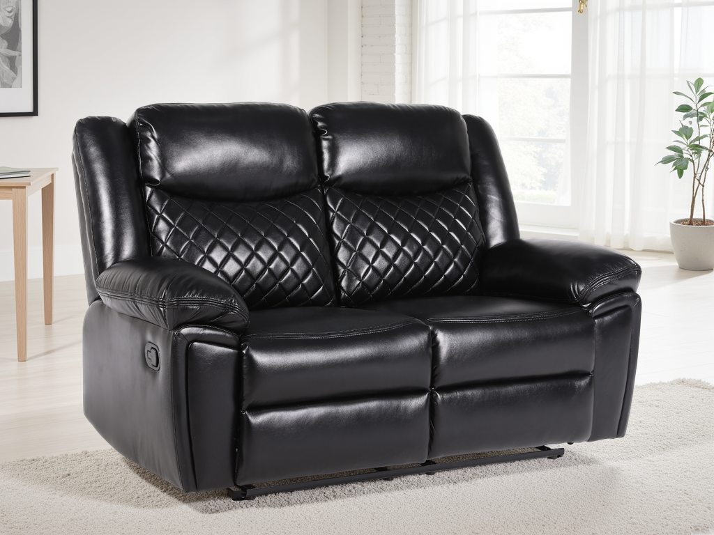 Mya Recliner Sofa Black 2 Seater from Dreamy - sofa with free Isle of Man and UK delivery