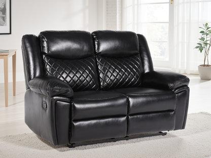 Mya Recliner Sofa Black 2 Seater from Dreamy - sofa with free Isle of Man and UK delivery
