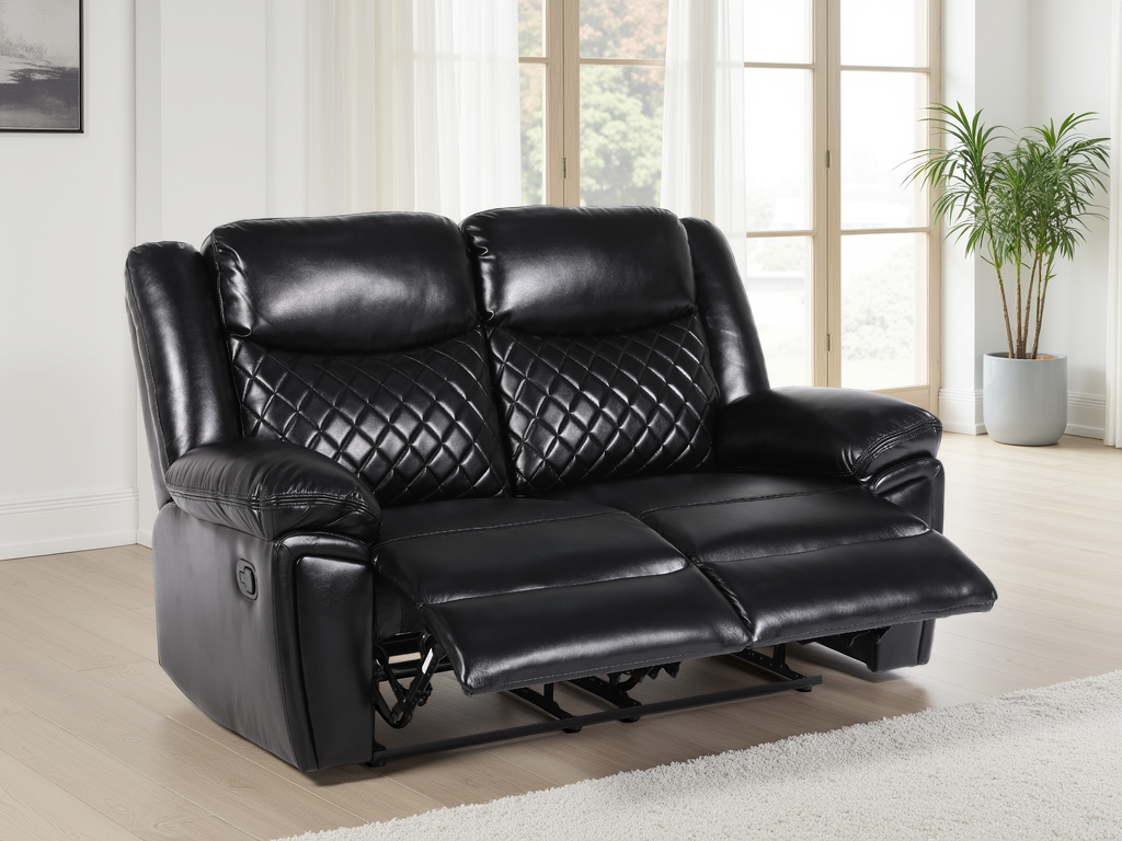 Mya Recliner Sofa Black 2 Seater from Dreamy - sofa with free Isle of Man and UK delivery