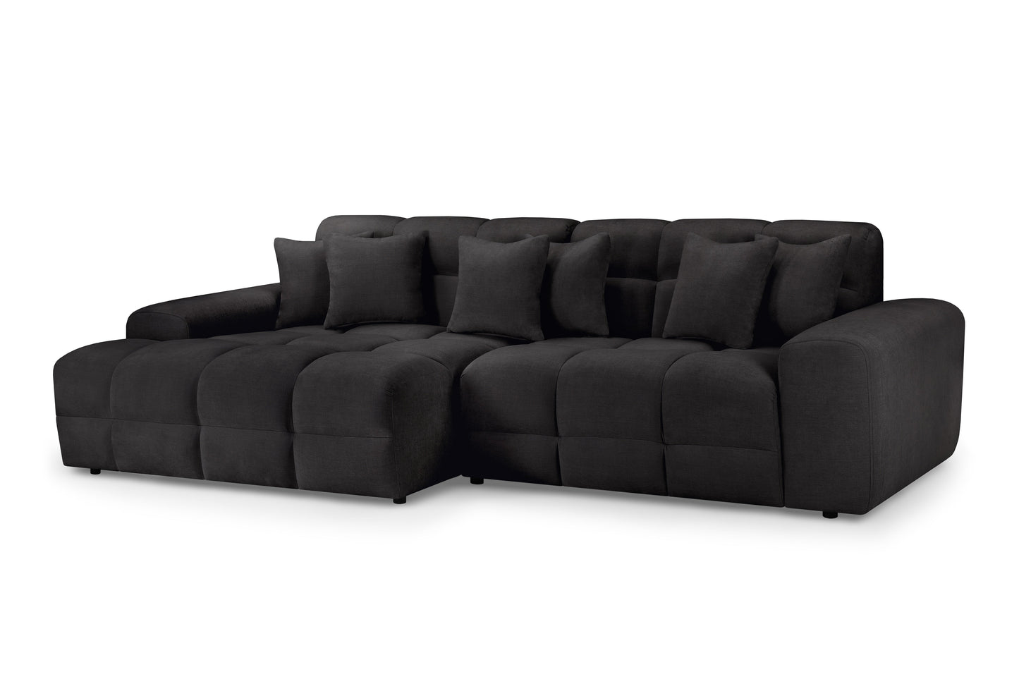 Joanna Sofa Black Left Hand Facing Corner at Dreamy furniture store