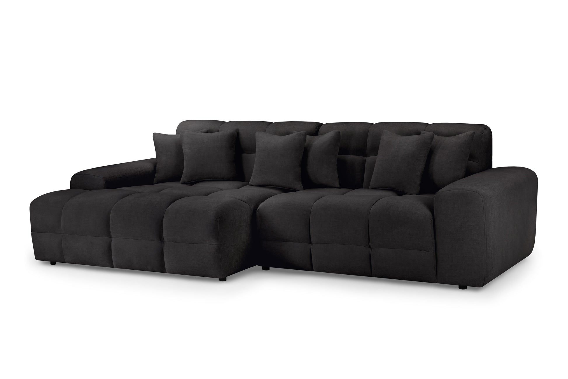 Joanna Sofa Black Left Hand Facing Corner at Dreamy furniture store