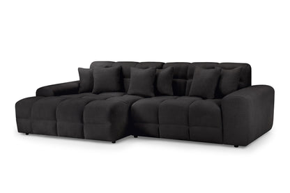 Joanna Sofa Black Left Hand Facing Corner at Dreamy furniture store