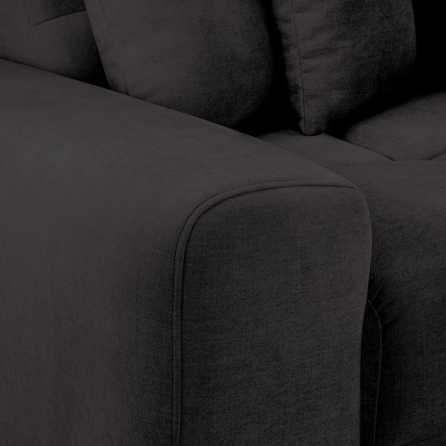 Jacob Sofa Black Left Hand Facing Corner