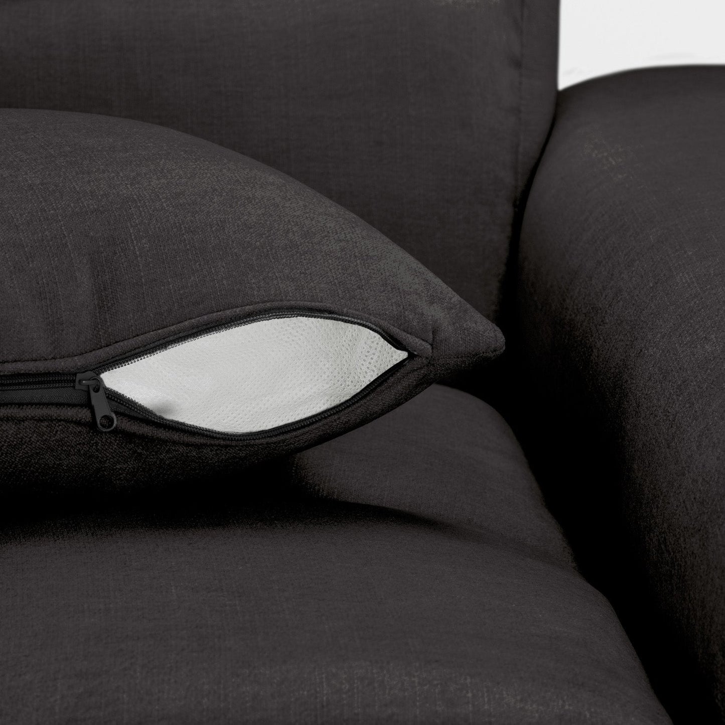 Jacob Sofa Black Left Hand Facing Corner