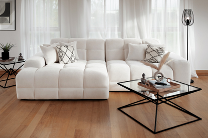 Joanna Sofa Beige Left Hand Facing Corner at Dreamy furniture store in Natural