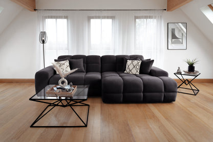 Joanna Sofa Black Right Hand Facing Corner at Dreamy furniture store