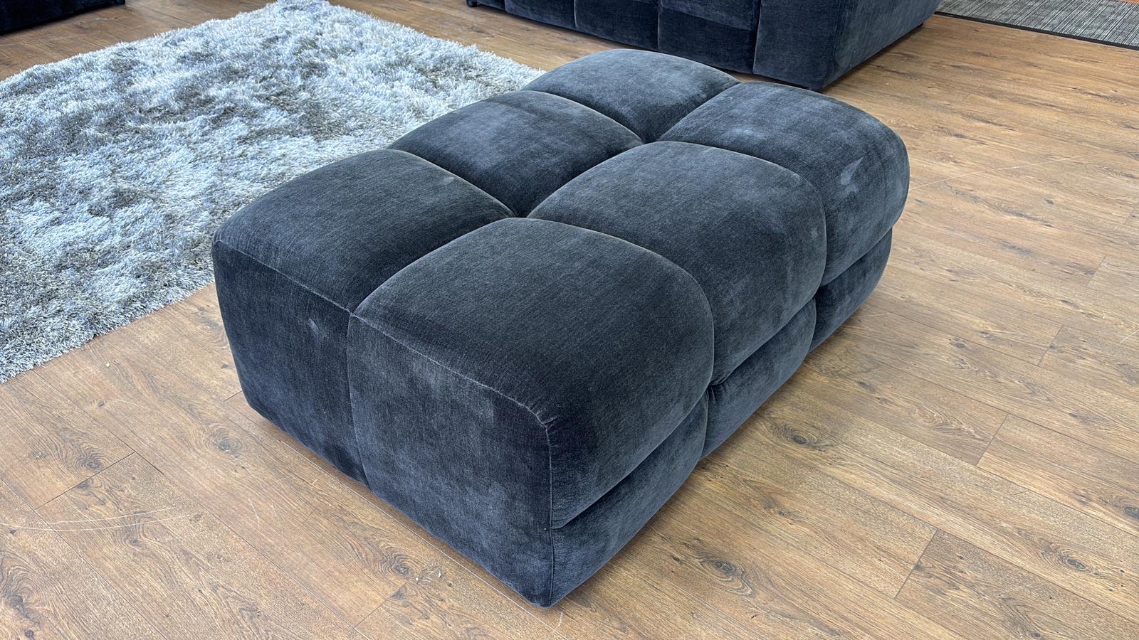 Joanna Sofa Black Footstool from Dreamy - sofa with free Isle of Man and UK delivery