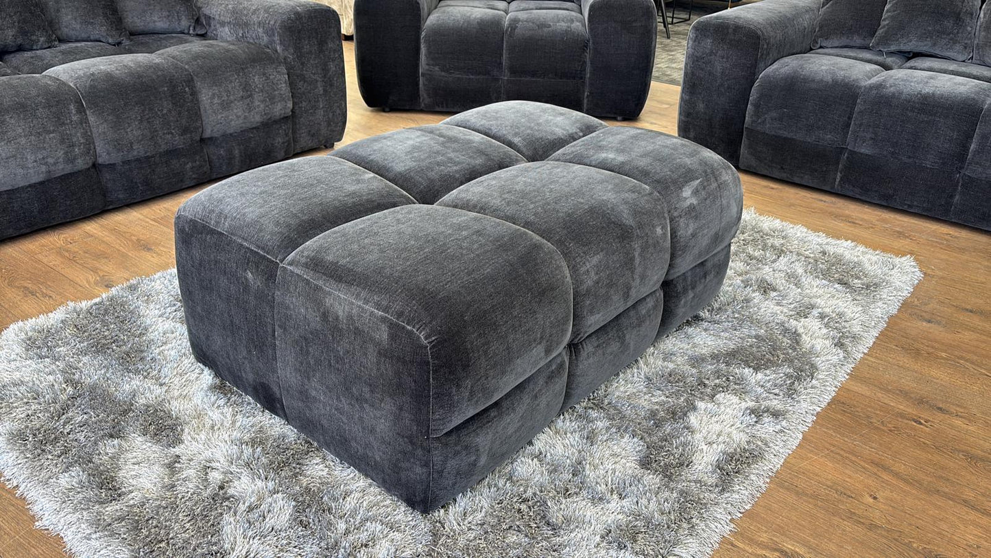 Joanna Sofa Black Footstool from Dreamy - sofa with free Isle of Man and UK delivery