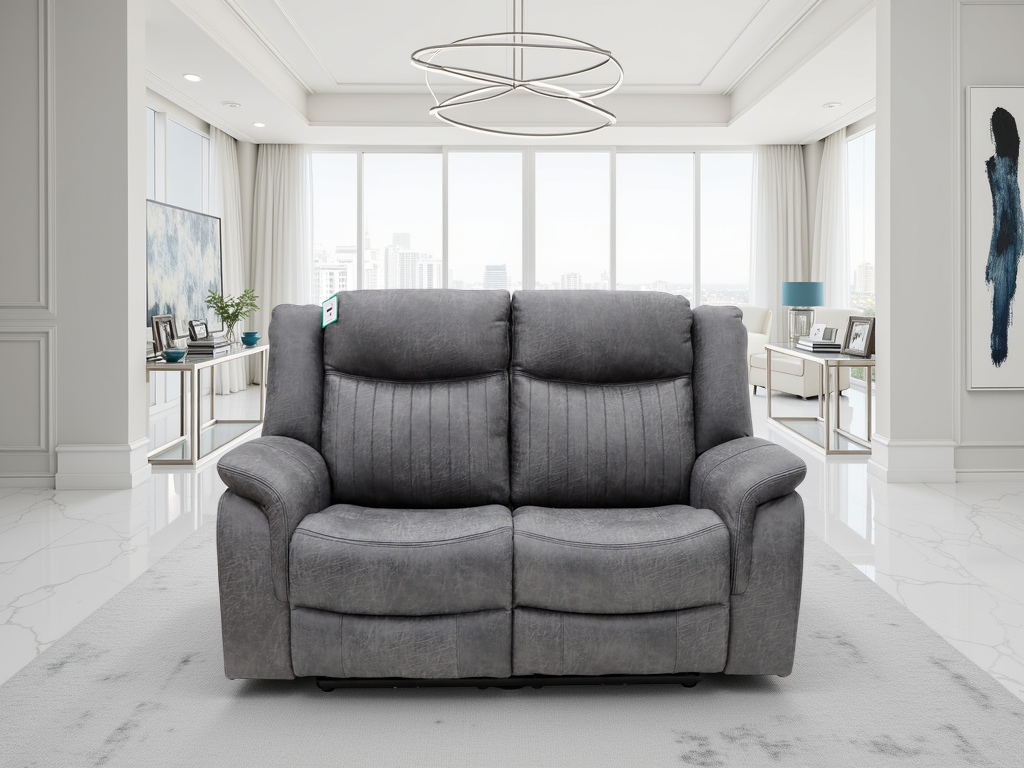 Lexi Electric Recliner Sofa Grey 2 Seater - Lexi sofa range - Dreamy furniture Isle of Man and UK