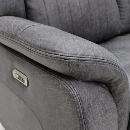 Lexi Electric Recliner Sofa Grey 3 Seater - Lexi sofa range - Dreamy furniture Isle of Man and UK