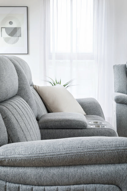 Lindy Electric Recliner Sofa Grey 2 Seater at Dreamy furniture store