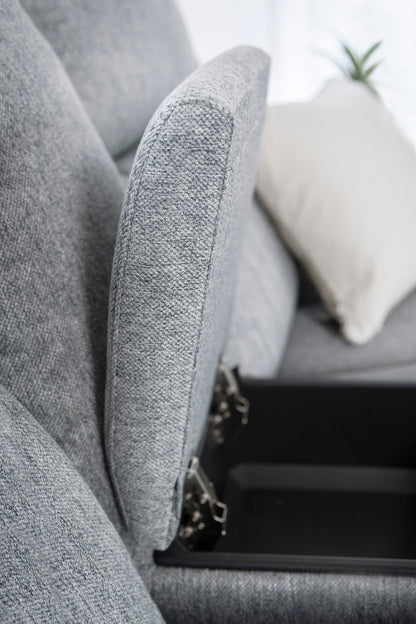 Lindy Electric Recliner Sofa Grey 2 Seater at Dreamy furniture store