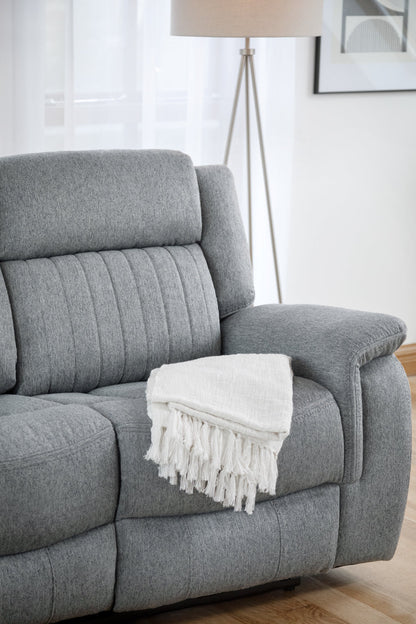 Lindy Electric Recliner Sofa Grey 3 Seater at Dreamy furniture store