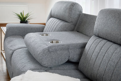 Lindy Electric Recliner Sofa Grey 3 Seater at Dreamy furniture store