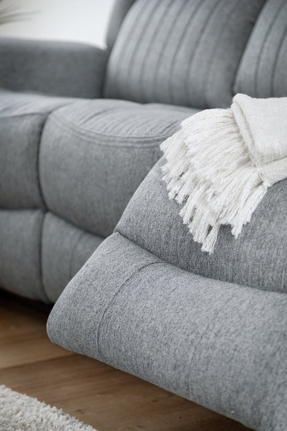 Lindy Electric Recliner Sofa Grey 3 Seater at Dreamy furniture store