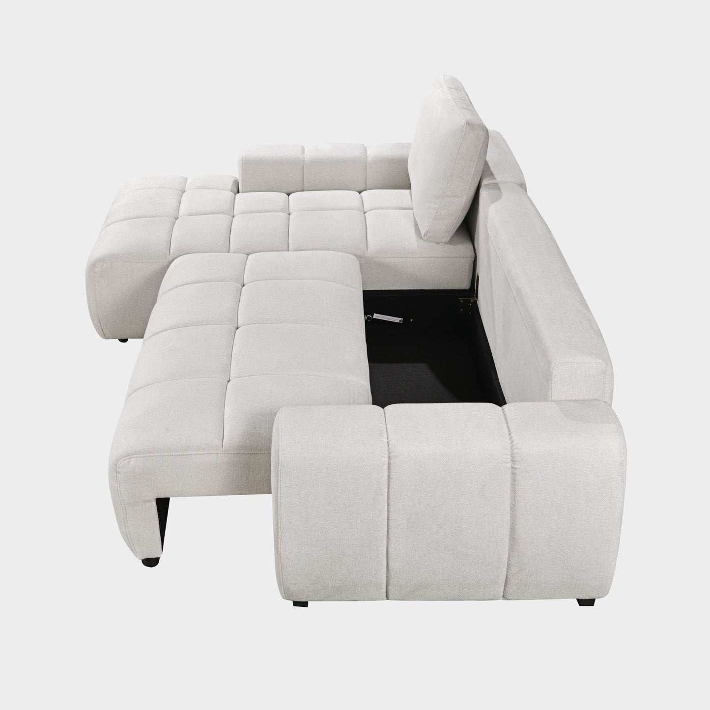 Lora Sofa Bed Stone Left Hand Facing Corner