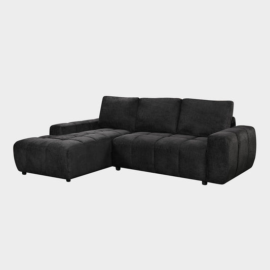 Lora Sofa Bed Black Left Hand Facing Corner