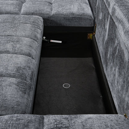 Lora Sofa Bed U Shape Corner Graphite