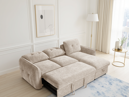 Morgan Sofabed Beige Universal Corner - beige corner sofa bed Isle of Man