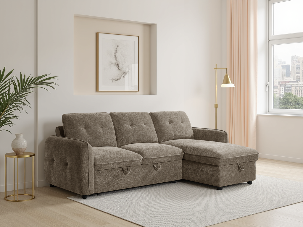 Morgan Sofabed Brown Universal Corner - brown universal corner sofa bed UK delivery