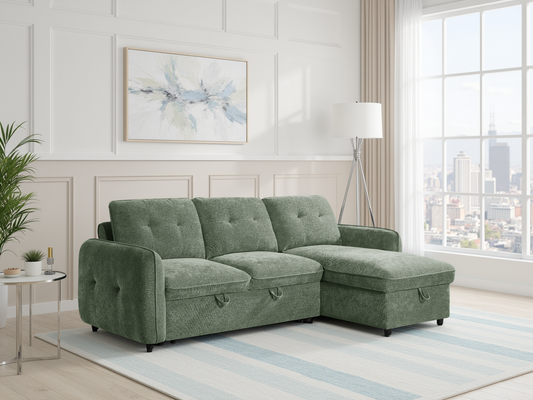 Morgan Sofabed Green Universal Corner - green universal corner sofa bed UK