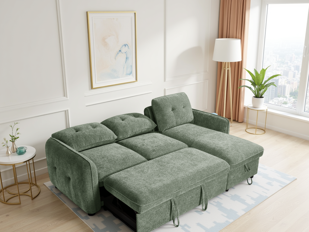 Morgan Sofabed Green Universal Corner - green universal corner sofa bed UK