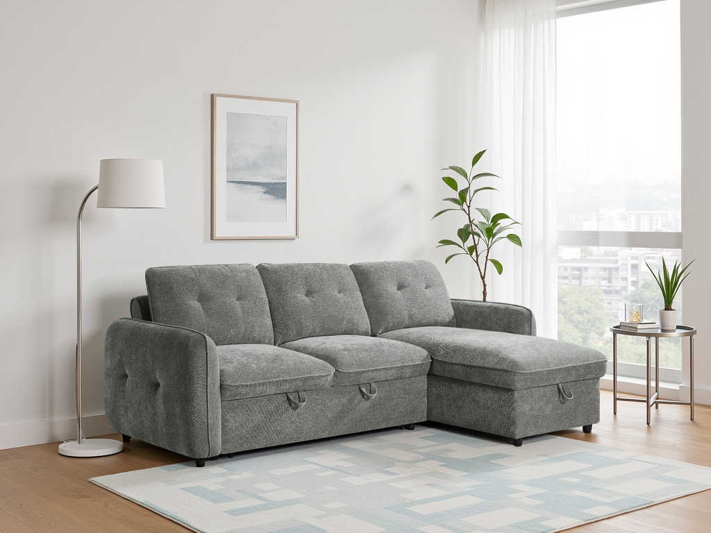 Morgan Sofabed Grey Universal Corner - grey universal corner sofa bed Isle of Man