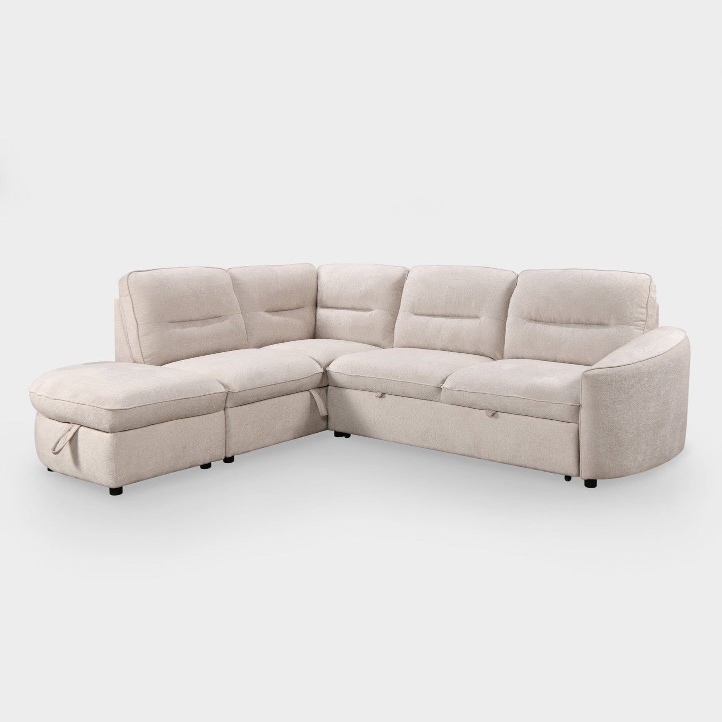 Mirella Sofa Bed Left Hand Facing Corner Beige