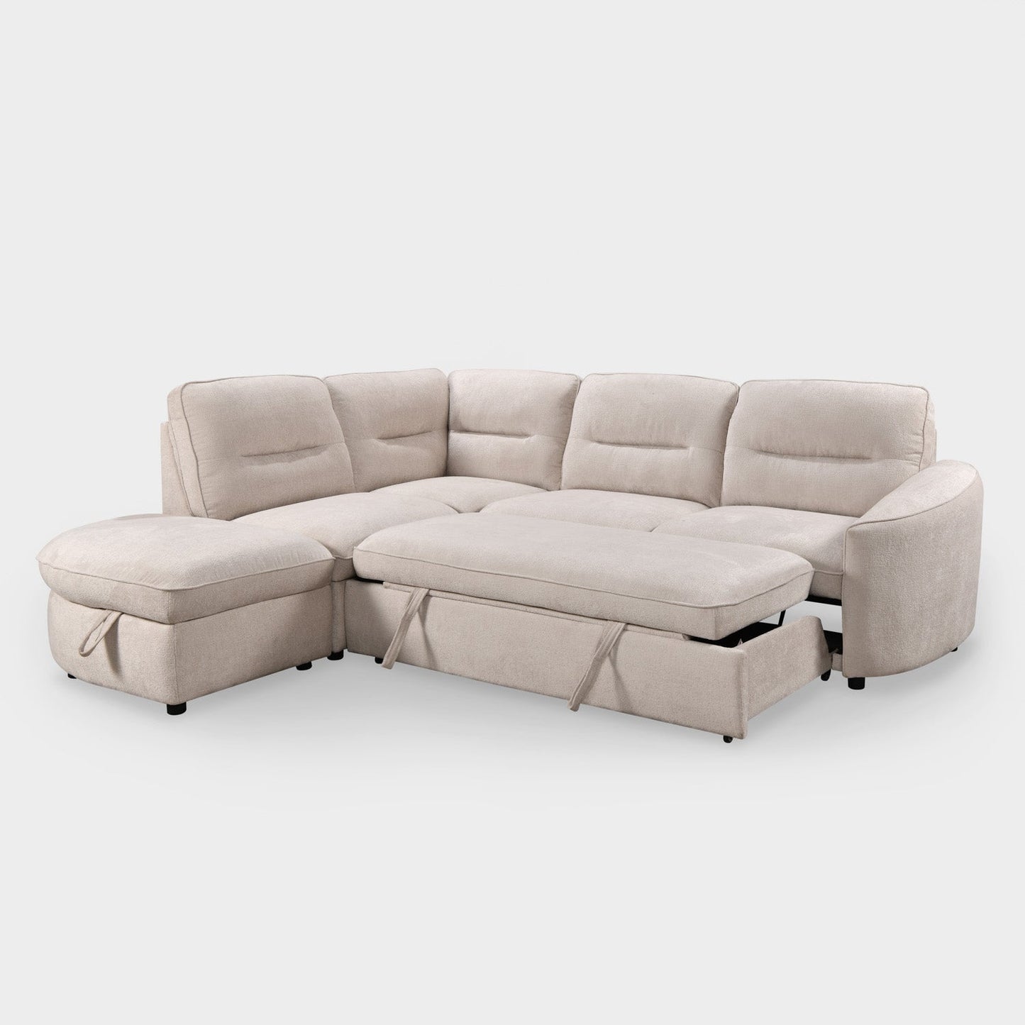 Mirella Sofa Bed Left Hand Facing Corner Beige