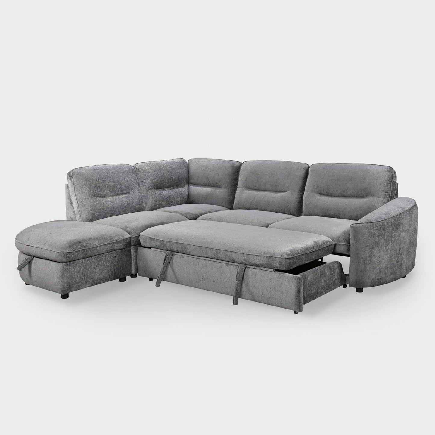 Mirella Sofa Bed Left Hand Facing Corner Dark Grey