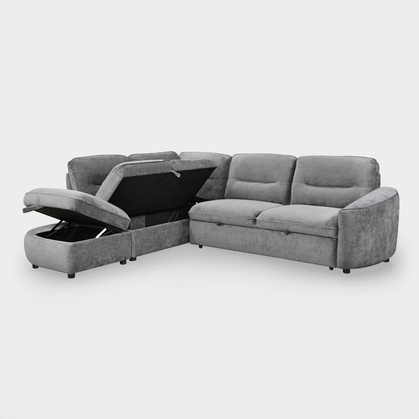 Mirella Sofa Bed Left Hand Facing Corner Dark Grey