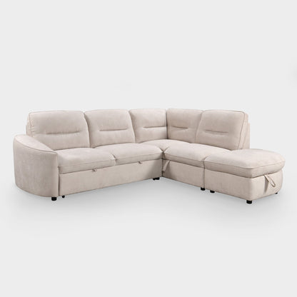 Mirella Sofa Bed Right Hand Facing Corner Beige