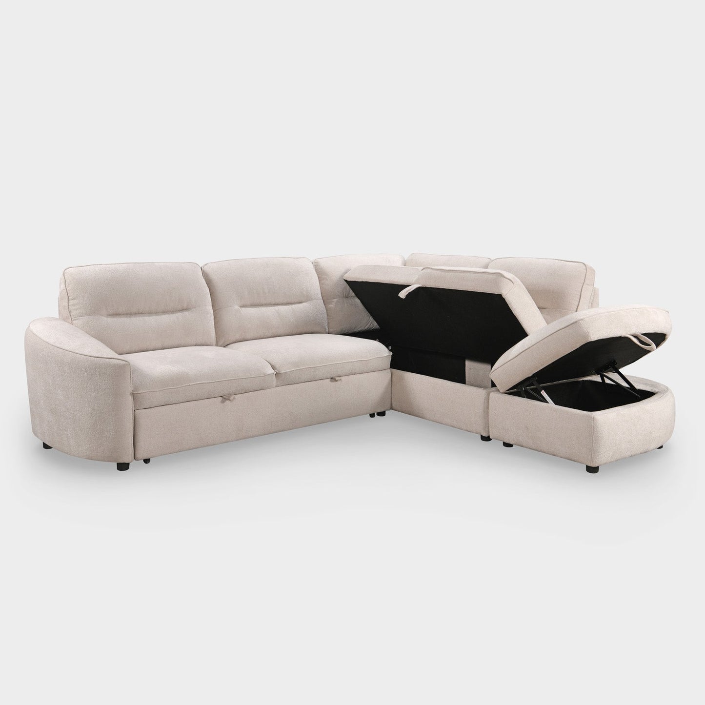 Mirella Sofa Bed Right Hand Facing Corner Beige