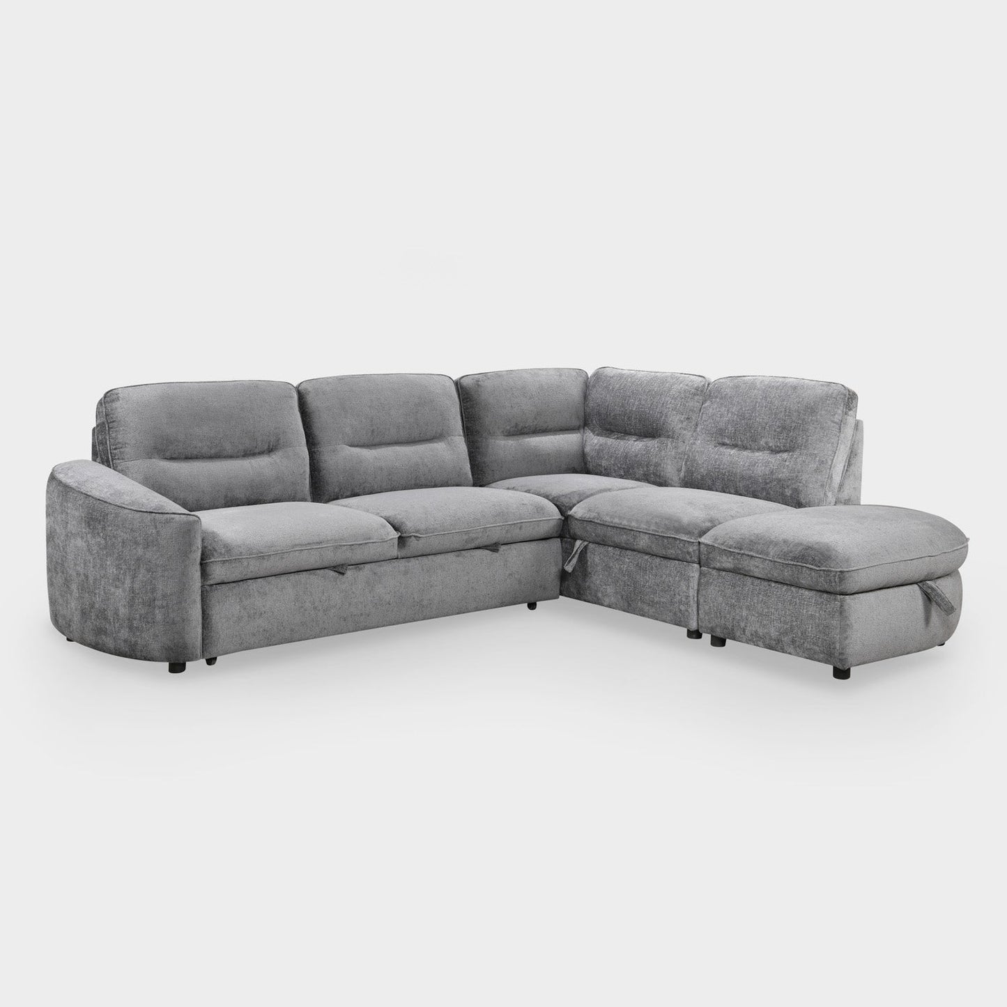 Mirella Sofa Bed Right Hand Facing Corner Dark Grey