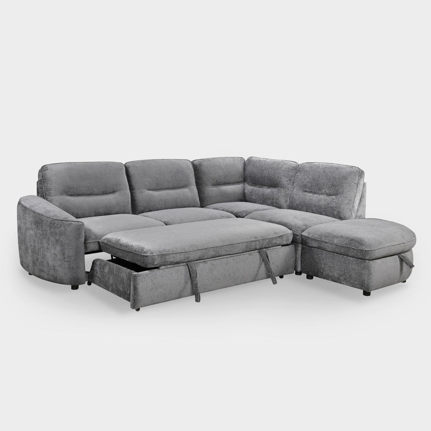 Mirella Sofa Bed Right Hand Facing Corner Dark Grey