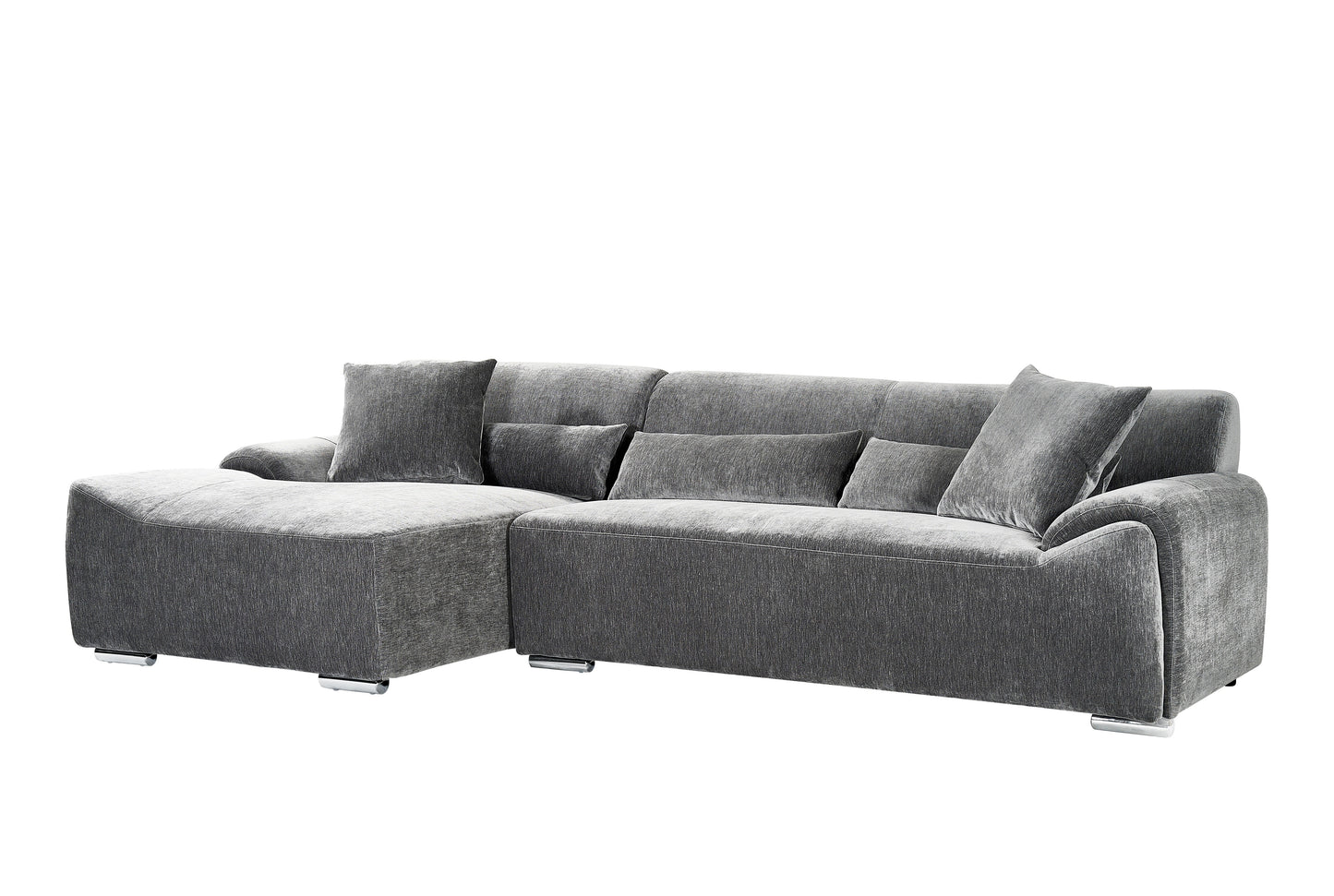 Dreamy Mora charcoal left hand corner sofa alternative view