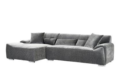 Dreamy Mora charcoal left hand corner sofa alternative view