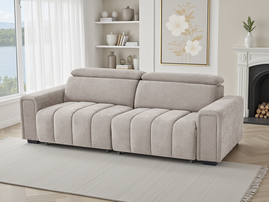 Monique Electric Sofabed Beige 3 Seater - Monique Electric Sofabed Beige 3 Seater sofa bed Isle of Man UK delivery