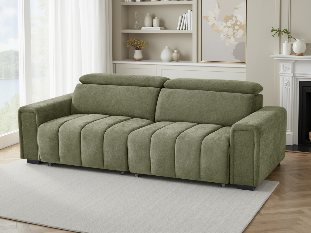 Monique Electric Sofabed Green 3 Seater - Monique Electric Sofabed Green 3 Seater sofa bed Isle of Man UK delivery