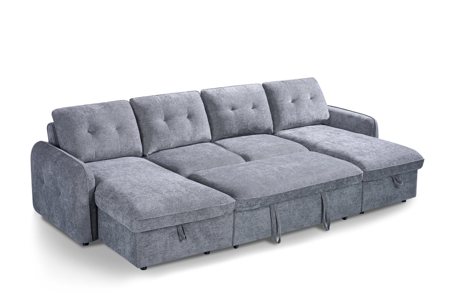 Morgan Sofabed Grey U Shape Corner - grey U shape sofa bed Isle of Man