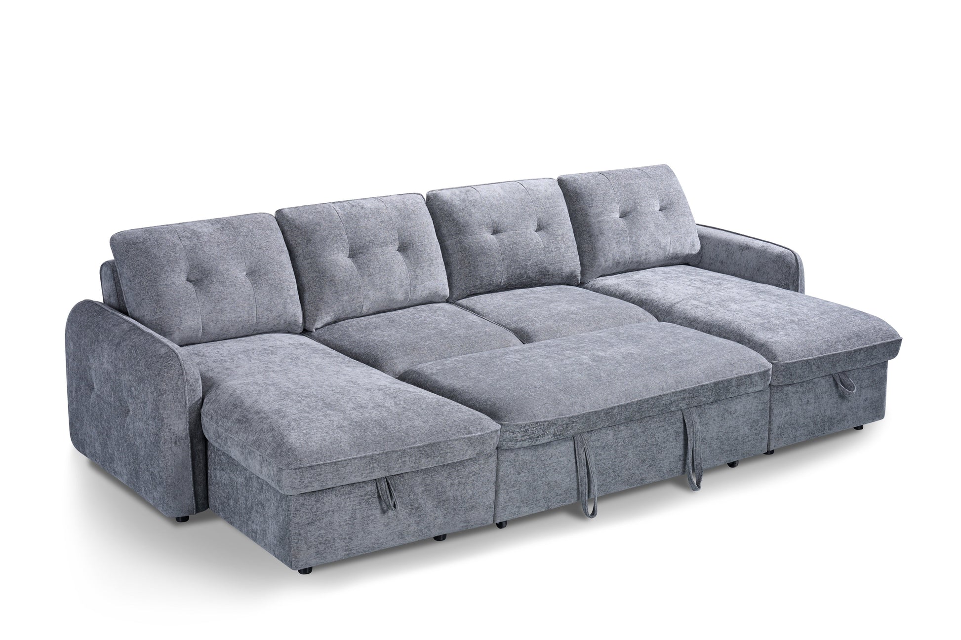 Morgan Sofabed Grey U Shape Corner - grey U shape sofa bed Isle of Man