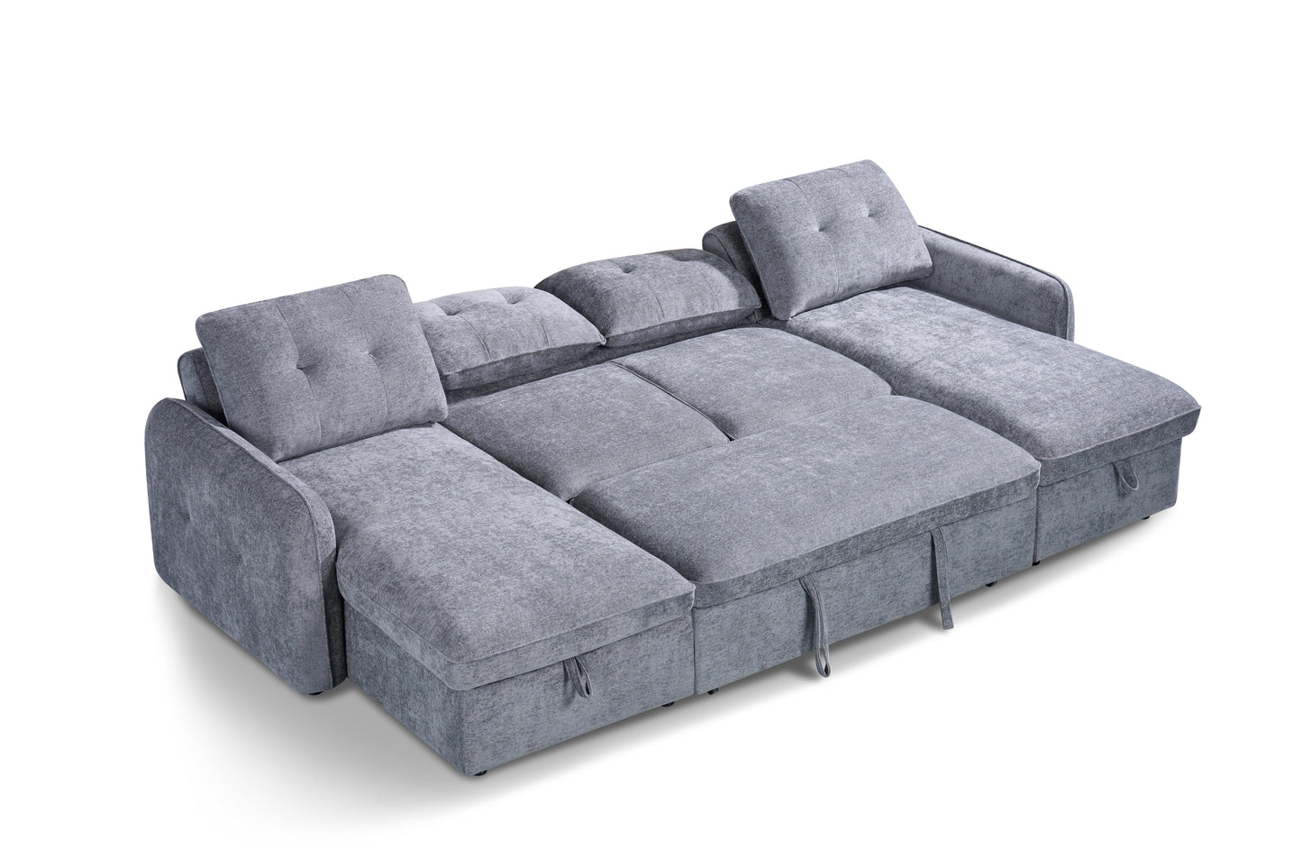 Morgan Sofabed Grey U Shape Corner - grey U shape sofa bed Isle of Man