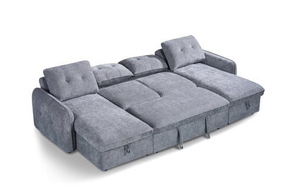 Morgan Sofabed Grey U Shape Corner - grey U shape sofa bed Isle of Man