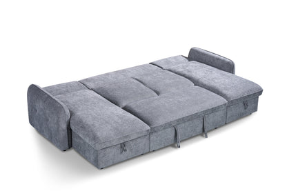 Morgan Sofabed Grey U Shape Corner - grey U shape sofa bed Isle of Man
