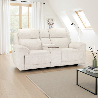 Owen Electric Recliner Sofa 2 Seater Beige