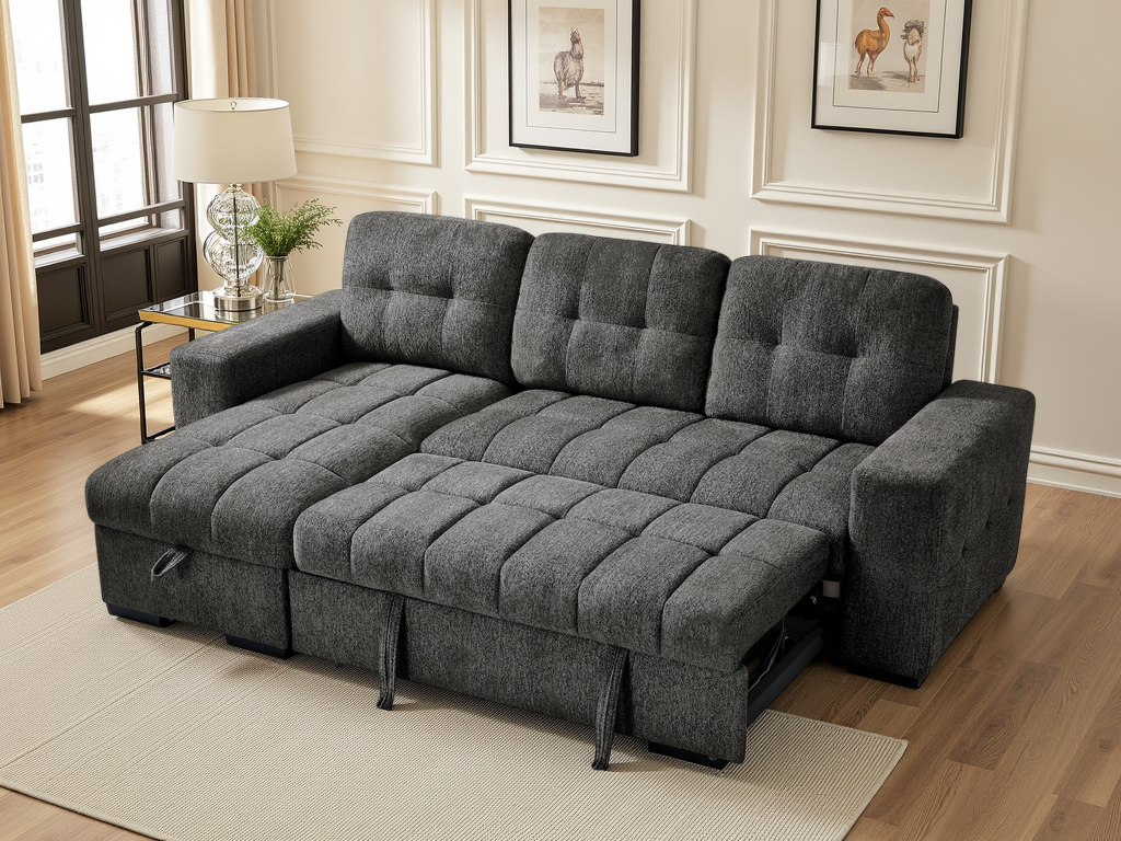 Paisley Universal Corner Sofabed Grey - corner sofa bed - Dreamy furniture