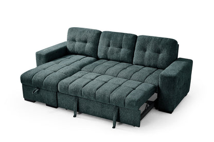 Paisley Universal Corner Sofabed Teal - corner sofa bed - Dreamy furniture