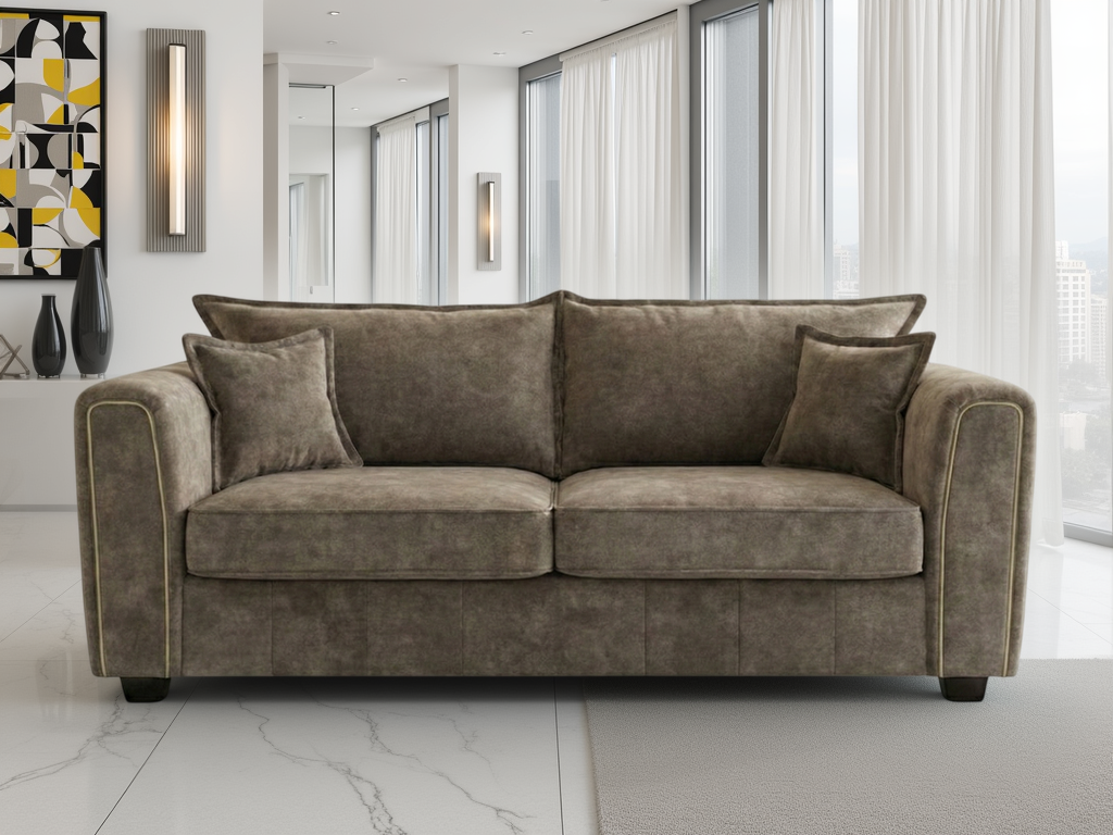 Selina Sofa Brown 3 Seater - Sofas Isle of Man & UK